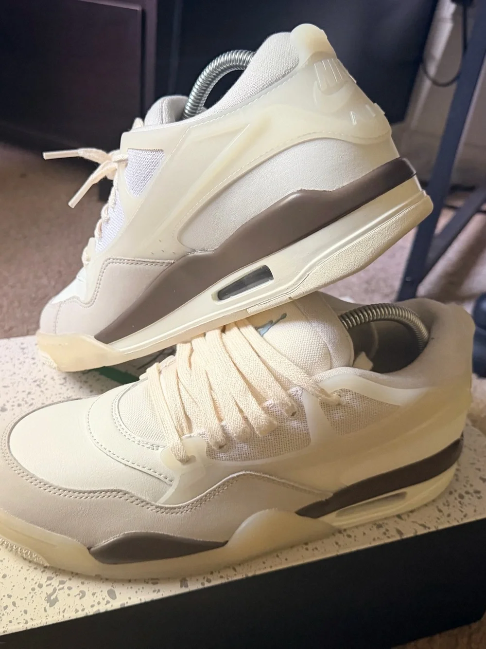 Air Jordan 4 RM- Size 9.5m - Neutral Cream Color